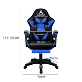 Hoxton Room Zed Faux Leather Gaming Chair with Footrest