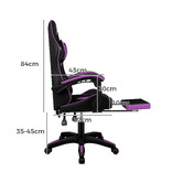 Hoxton Room Zed Faux Leather Gaming Chair with Footrest