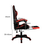 Hoxton Room Zed Faux Leather Gaming Chair with Footrest