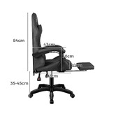 Hoxton Room Zed Upholstered Gaming Chair with Footrest
