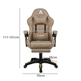 Hoxton Room Zed Upholstered Gaming Chair with Footrest