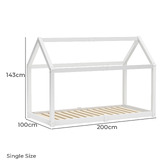Hoxton Room Caius Pine Wood House Single Bed Frame