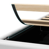 Hoxton Room White Hudson Faux Leather Gas Lift Storage Bed