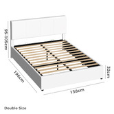 Hoxton Room White Hudson Faux Leather Gas Lift Storage Bed