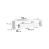Hoxton Room Grace 2 Drawer Entertainment Unit with LED