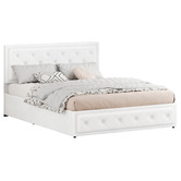 Hoxton Room White Hoyce Boucle Gas Lift Bed