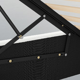 Hoxton Room White Hoyce Boucle Gas Lift Bed