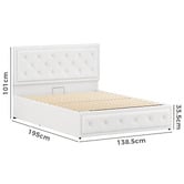 Hoxton Room White Hoyce Boucle Gas Lift Bed