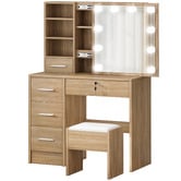 Hoxton Room 2 Piece Ashly Dressing Table &amp; Stool Set
