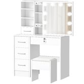 Hoxton Room 2 Piece Ashly Dressing Table &amp; Stool Set