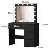 Hoxton Room 2 Piece Vehsa Dressing Table &amp; Stool Set
