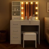 Hoxton Room 2 Piece Ashly Dressing Table &amp; Stool Set