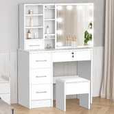 Hoxton Room 2 Piece Ashly Dressing Table &amp; Stool Set