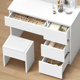 Hoxton Room 2 Piece Vehsa Dressing Table &amp; Stool Set