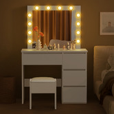 Hoxton Room 2 Piece Vehsa Dressing Table &amp; Stool Set