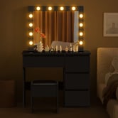 Hoxton Room 2 Piece Vehsa Dressing Table &amp; Stool Set