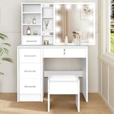 Hoxton Room 2 Piece Ashly Dressing Table &amp; Stool Set