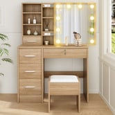 Hoxton Room 2 Piece Ashly Dressing Table &amp; Stool Set