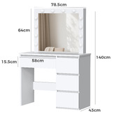 Hoxton Room 2 Piece Vehsa Dressing Table &amp; Stool Set