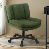Hoxton Room Portham Boucle Office Chair with Castors