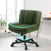 Hoxton Room Portham Boucle Office Chair with Castors