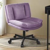 Hoxton Room Portham Velvet Office Chair with Castors