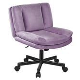 Hoxton Room Portham Velvet Office Chair with Castors