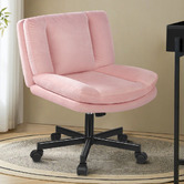 Hoxton Room Portham Velvet Office Chair with Castors