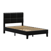 Hoxton Room Black Cassandra Faux Leather Bed Frame
