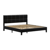 Hoxton Room Black Cassandra Faux Leather Bed Frame