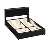Hoxton Room Black Hudson Faux Leather Gas Lift Storage Bed
