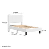 Hoxton Room White Kyle Faux Leather Bed