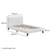Hoxton Room White Kyle Faux Leather Bed