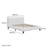 Hoxton Room White Kyle Faux Leather Bed