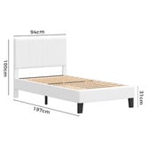 Hoxton Room White Kyle Faux Leather Bed