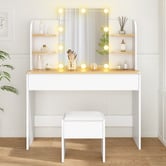 Hoxton Room 2 Piece Taimi Dressing Table &amp; Stool Set