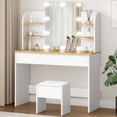 Hoxton Room 2 Piece Taimi Dressing Table &amp; Stool Set