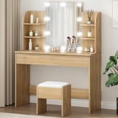 Hoxton Room 2 Piece Taimi Dressing Table &amp; Stool Set