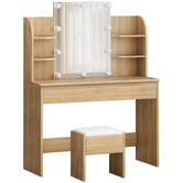 Hoxton Room 2 Piece Taimi Dressing Table &amp; Stool Set