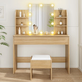 Hoxton Room 2 Piece Taimi Dressing Table &amp; Stool Set