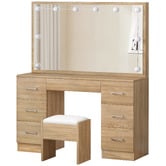 Hoxton Room 2 Piece Asse Dressing Table &amp; Stool Set