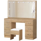 Hoxton Room 2 Piece Asse Dressing Table &amp; Stool Set