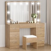 Hoxton Room 2 Piece Asse Dressing Table &amp; Stool Set