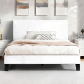 Hoxton Room White Kyle Faux Leather Bed