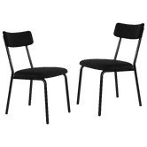 Hoxton Room Sierra Teddy Velvet Dining Chairs