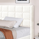 Hoxton Room White Zadie Boucle Bed