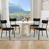 Hoxton Room Sierra Teddy Velvet Dining Chairs