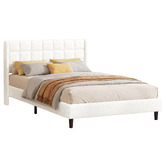 Hoxton Room White Zadie Boucle Bed