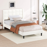 Hoxton Room White Zadie Boucle Bed