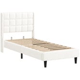 Hoxton Room White Zadie Boucle Bed